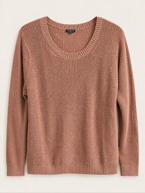 NWT Talbots Pima Cotton Shaker Stitch Sweater Jasper 3XP